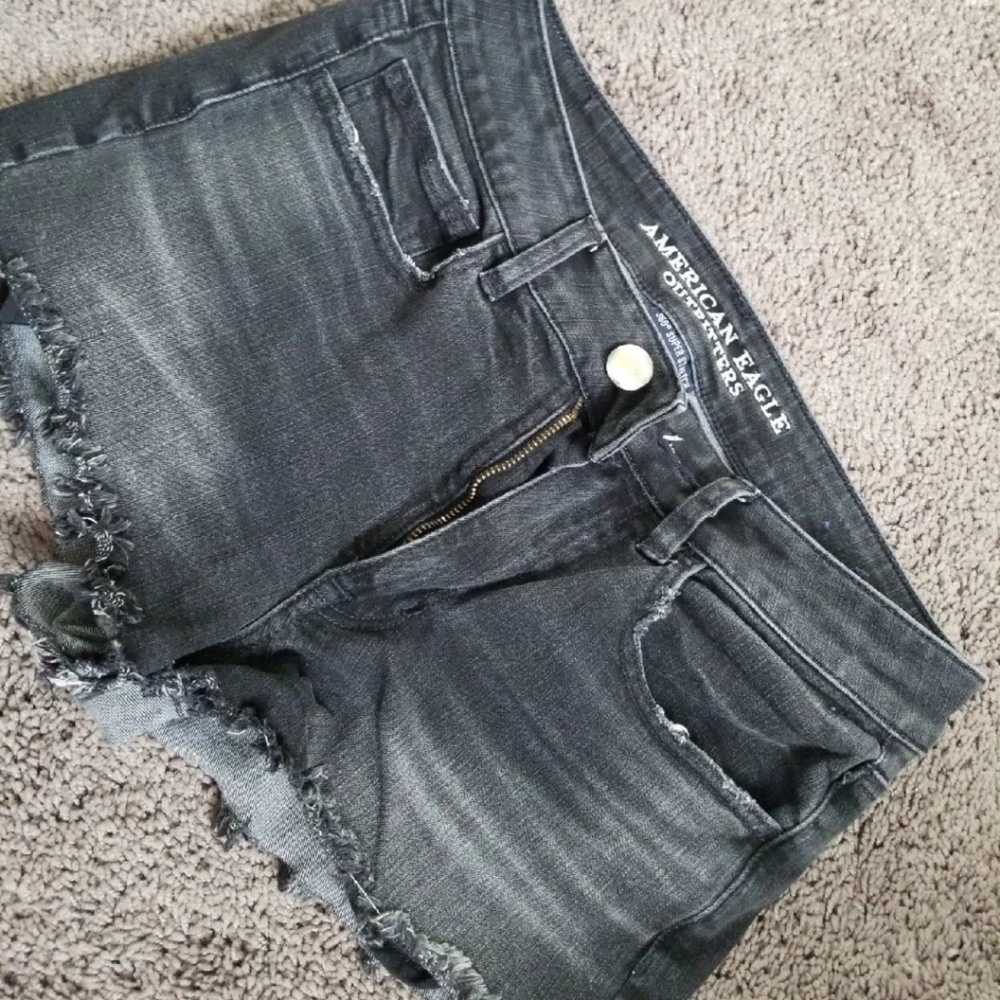 Black American eagle Jean shorts